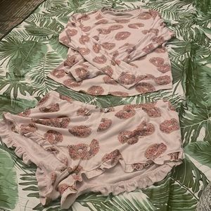PINK sleep set , donut pattern